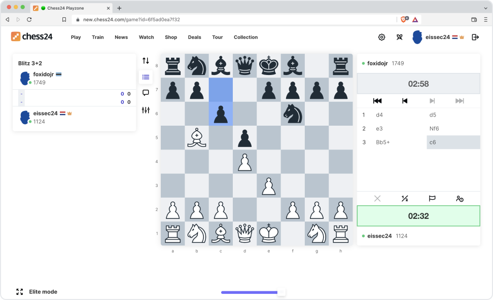 chess24 - Live analysis, My best game from my last tournament